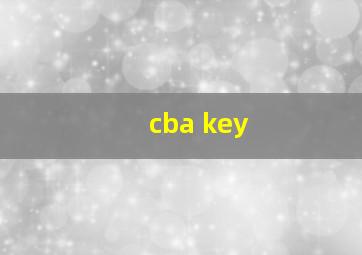 cba key